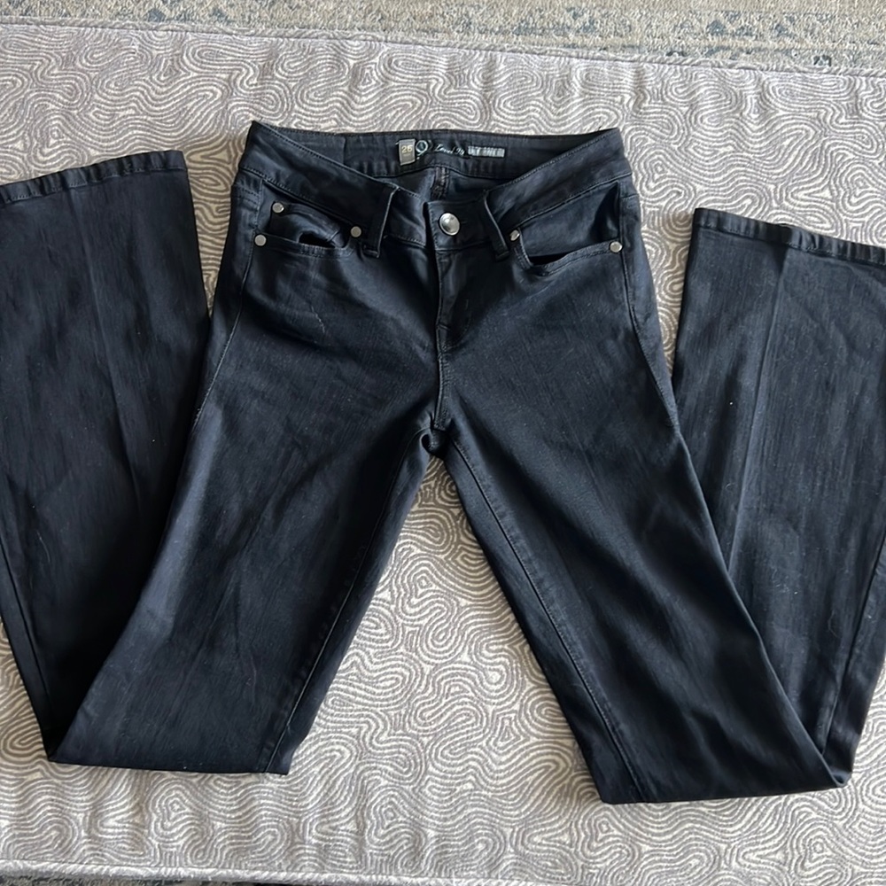 Black, low rise, flare, Level 99 Jean, in a size 25